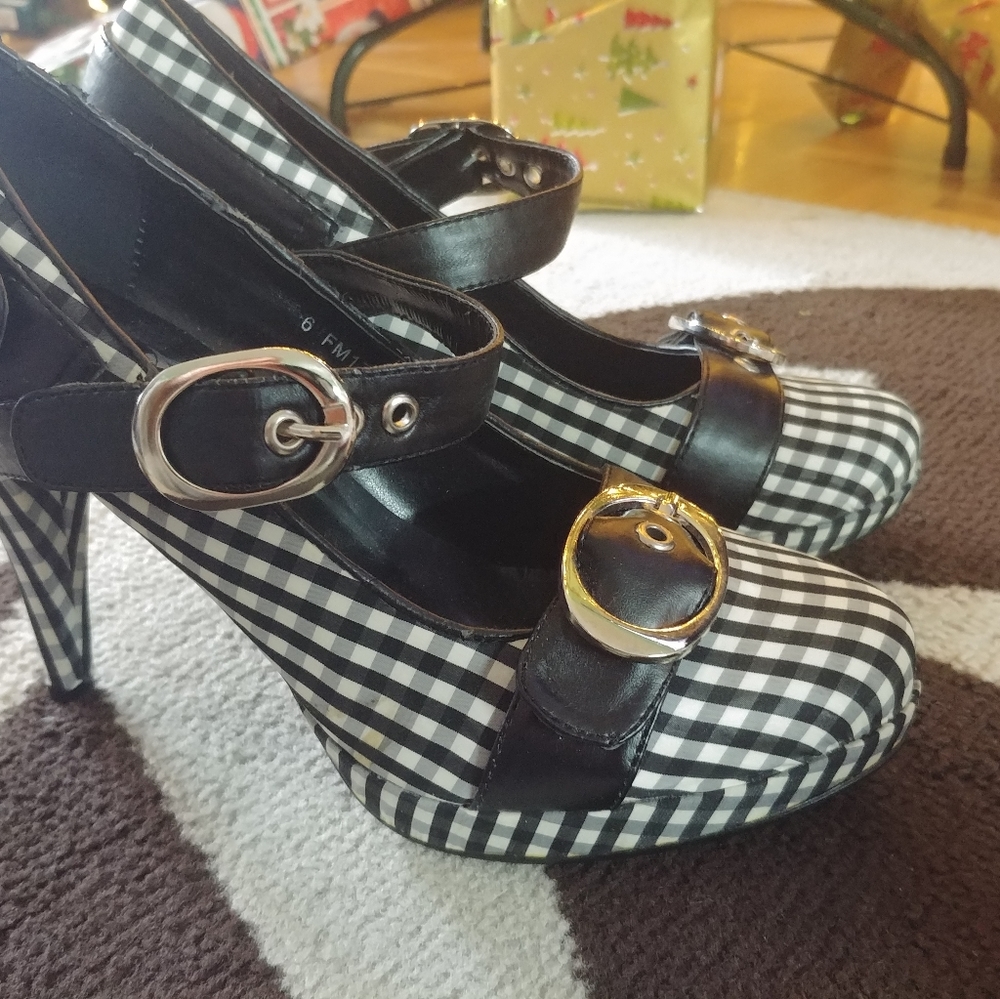 TUK Gingham Hey Sailor Sky High heels
